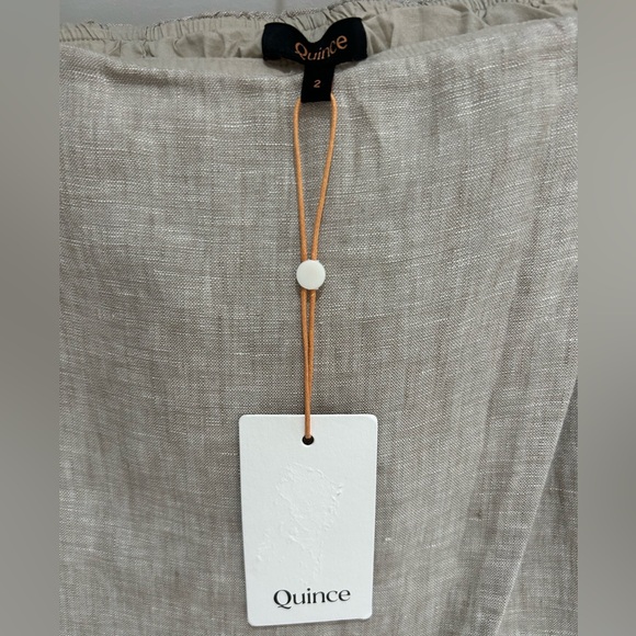 Quince European Linen High Rise Skort Flax Beige Side Zipper Size 2 Minimalist - Picture 4 of 14